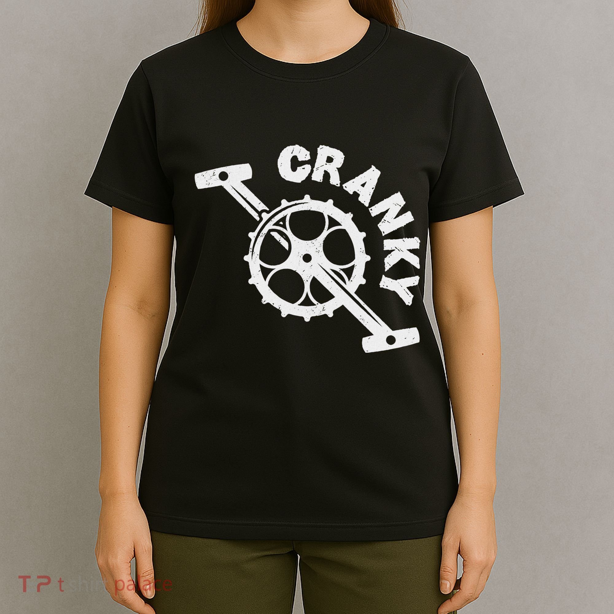 Cranky Bicycle Crank Cool Bike Rider Builder T-Shirt