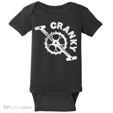 Cranky Bicycle Crank Cool Bike Rider Builder Baby Bodysuit
