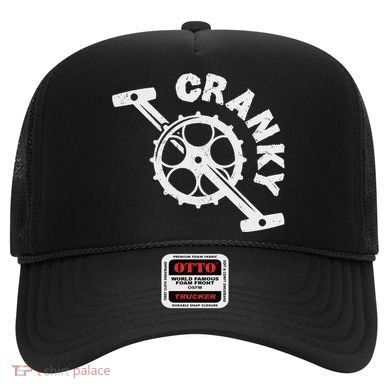 Cranky Bicycle Crank Cool Bike Rider Builder Hat