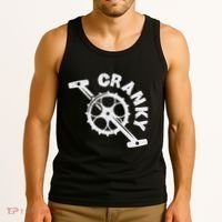 Cranky Bicycle Crank Cool Bike Rider Builder Tank Top thumb 3