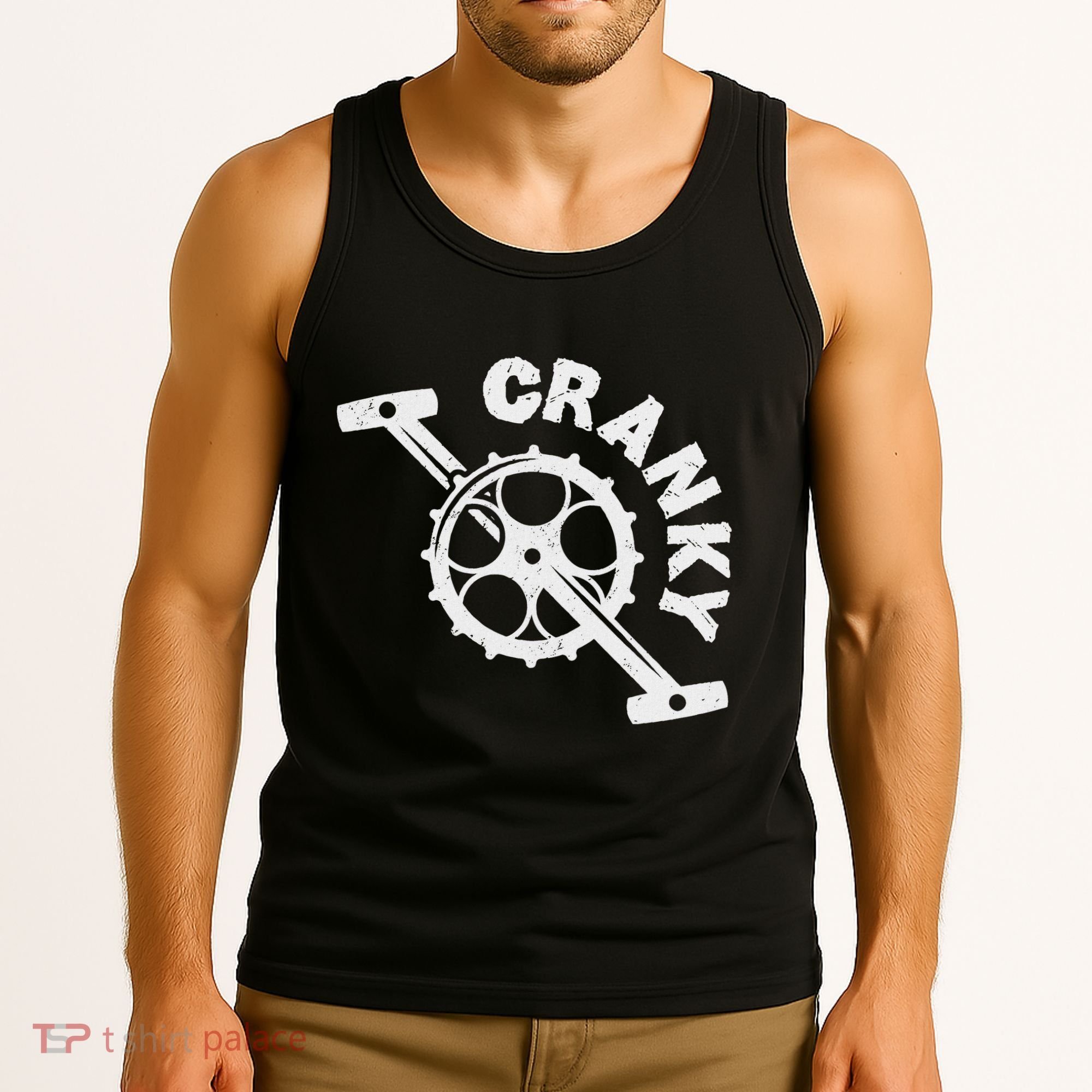 Cranky Bicycle Crank Cool Bike Rider Builder Tank Top