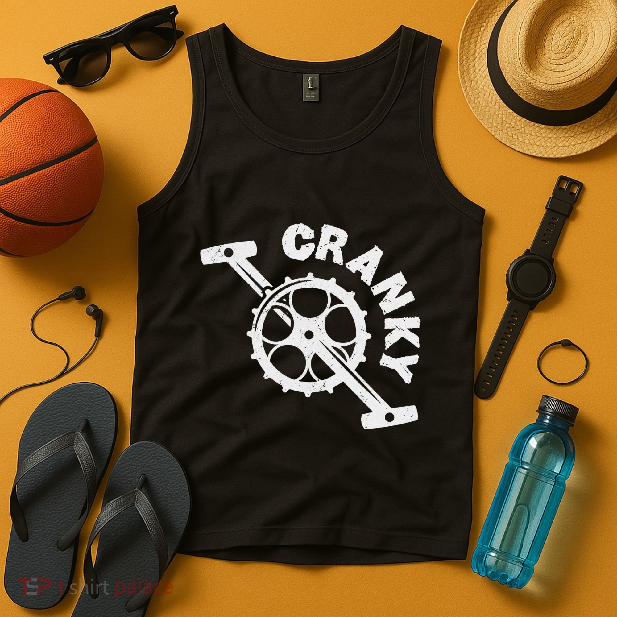 Cranky Bicycle Crank Cool Bike Rider Builder Tank Top