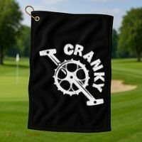 Cranky Bicycle Crank Cool Bike Rider Builder Golf Towel thumb 1