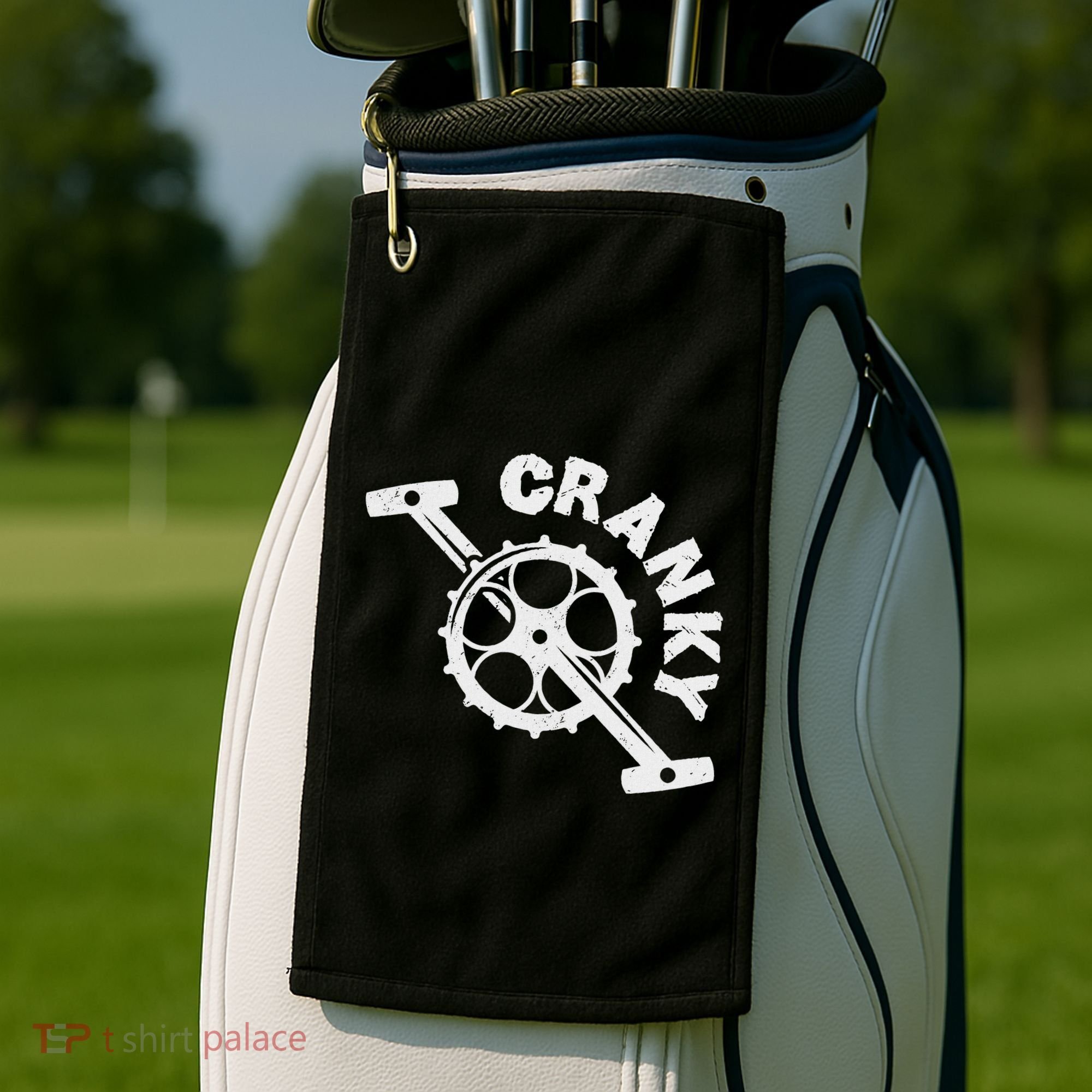 Cranky Bicycle Crank Cool Bike Rider Builder Golf Towel
