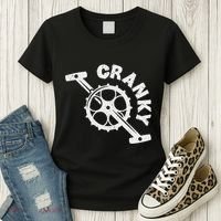 Cranky Bicycle Crank Cool Bike Rider Builder Women's T-Shirt thumb 3
