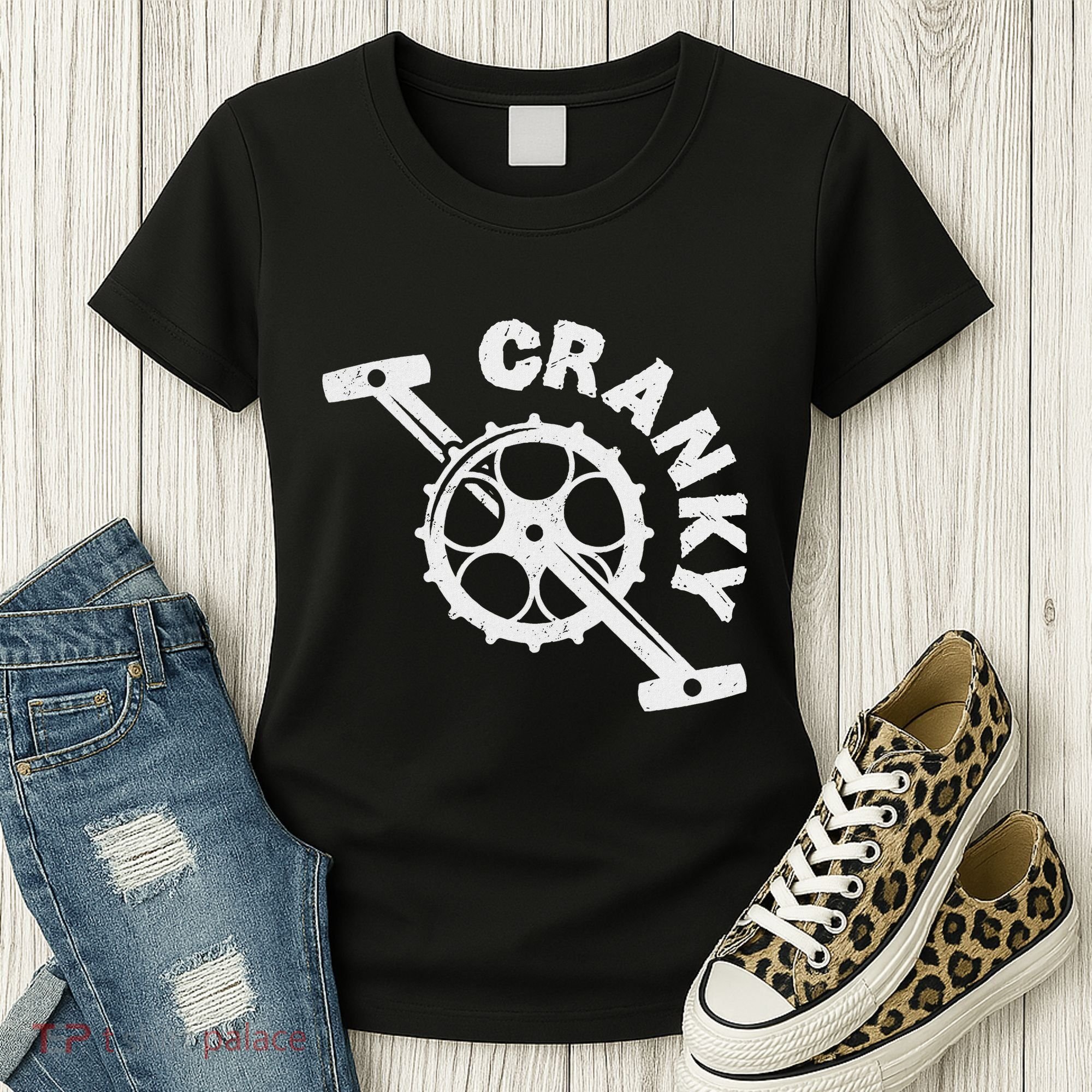 Cranky Bicycle Crank Cool Bike Rider Builder Women's T-Shirt