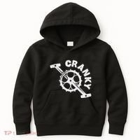 Cranky Bicycle Crank Cool Bike Rider Builder Kids Hoodie thumb 0
