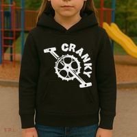 Cranky Bicycle Crank Cool Bike Rider Builder Kids Hoodie thumb 3