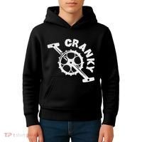 Cranky Bicycle Crank Cool Bike Rider Builder Kids Hoodie thumb 4