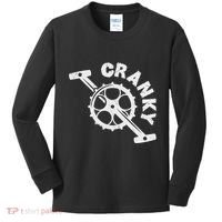Cranky Bicycle Crank Cool Bike Rider Builder Kids Long Sleeve Shirt thumb 0