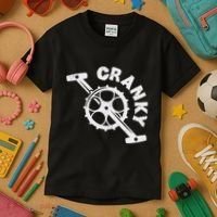 Cranky Bicycle Crank Cool Bike Rider Builder Kids T-Shirt thumb 3