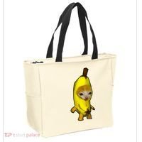 Cute Banana Cat Happy Bananacat Meme Kitty Tote Bag thumb 2