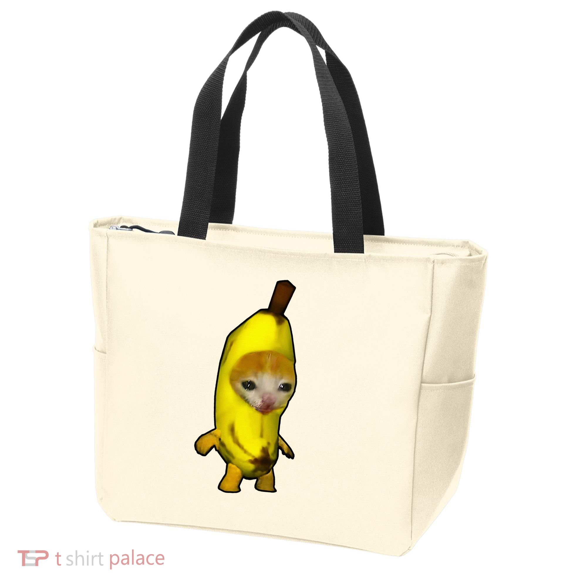 Cute Banana Cat Happy Bananacat Meme Kitty Tote Bag