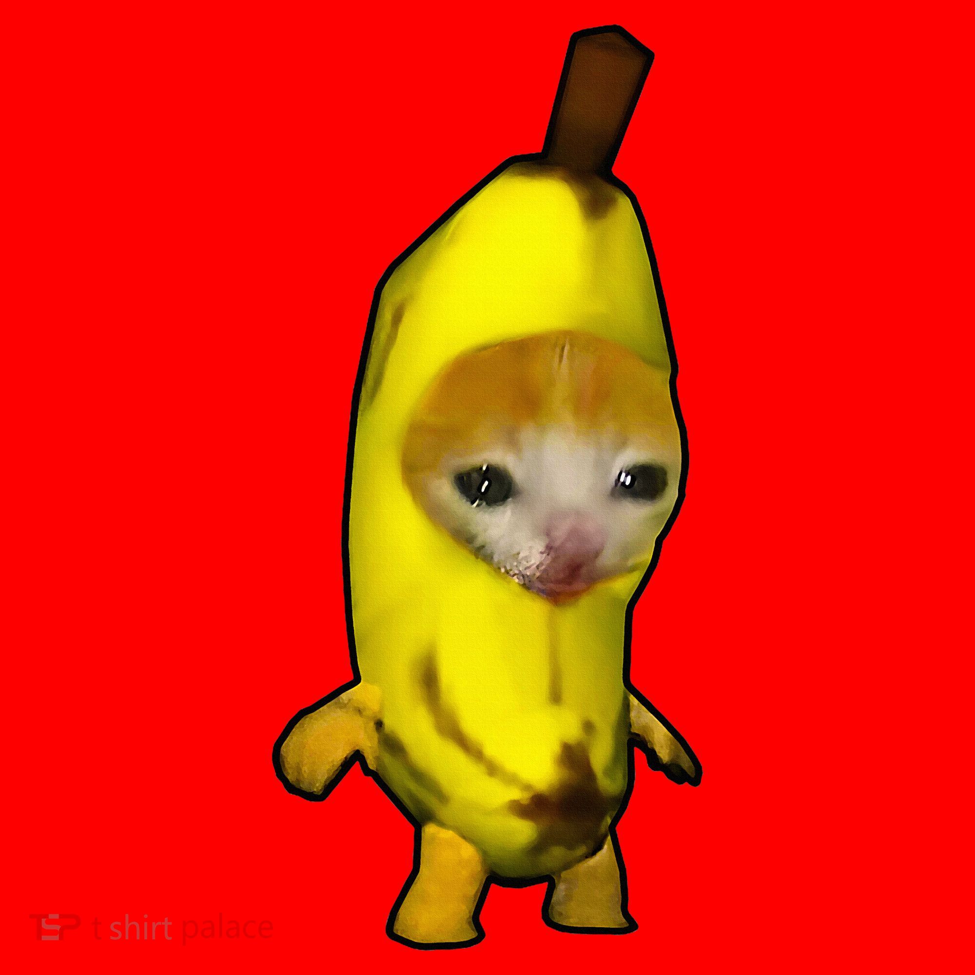 Cute Banana Cat Happy Bananacat Meme Kitty Santa Hat