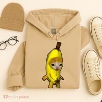 Cute Banana Cat Happy Bananacat Meme Kitty Hoodie thumb 4