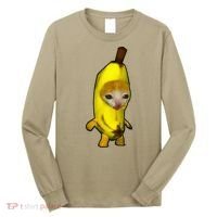 Cute Banana Cat Happy Bananacat Meme Kitty Long Sleeve Shirt thumb 0