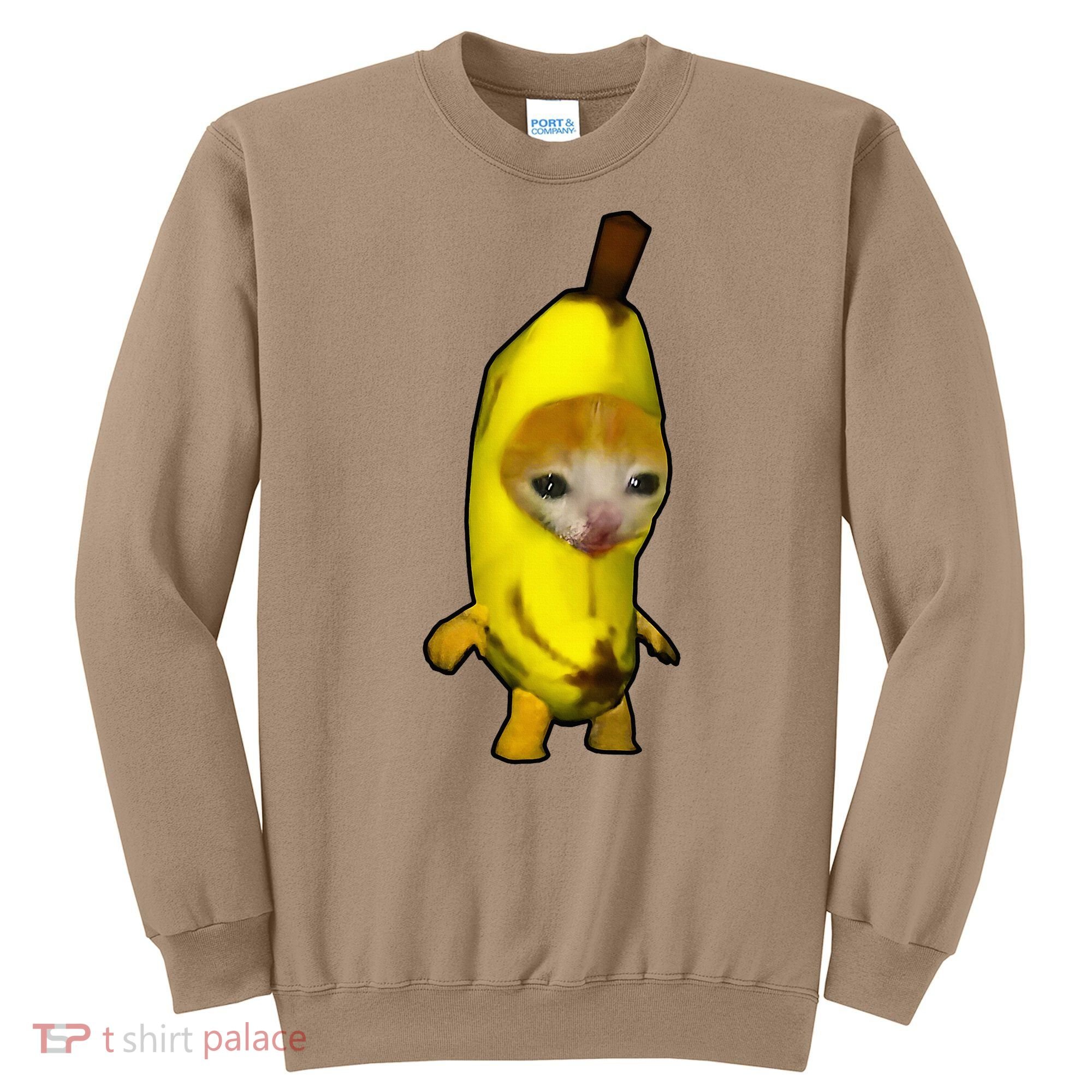 Cute Banana Cat Happy Bananacat Meme Kitty Sweatshirt