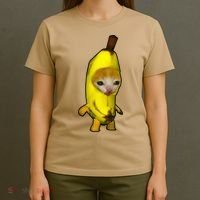 Cute Banana Cat Happy Bananacat Meme Kitty T-Shirt thumb 4