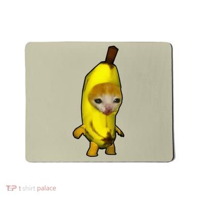 Cute Banana Cat Happy Bananacat Meme Kitty Mousepad