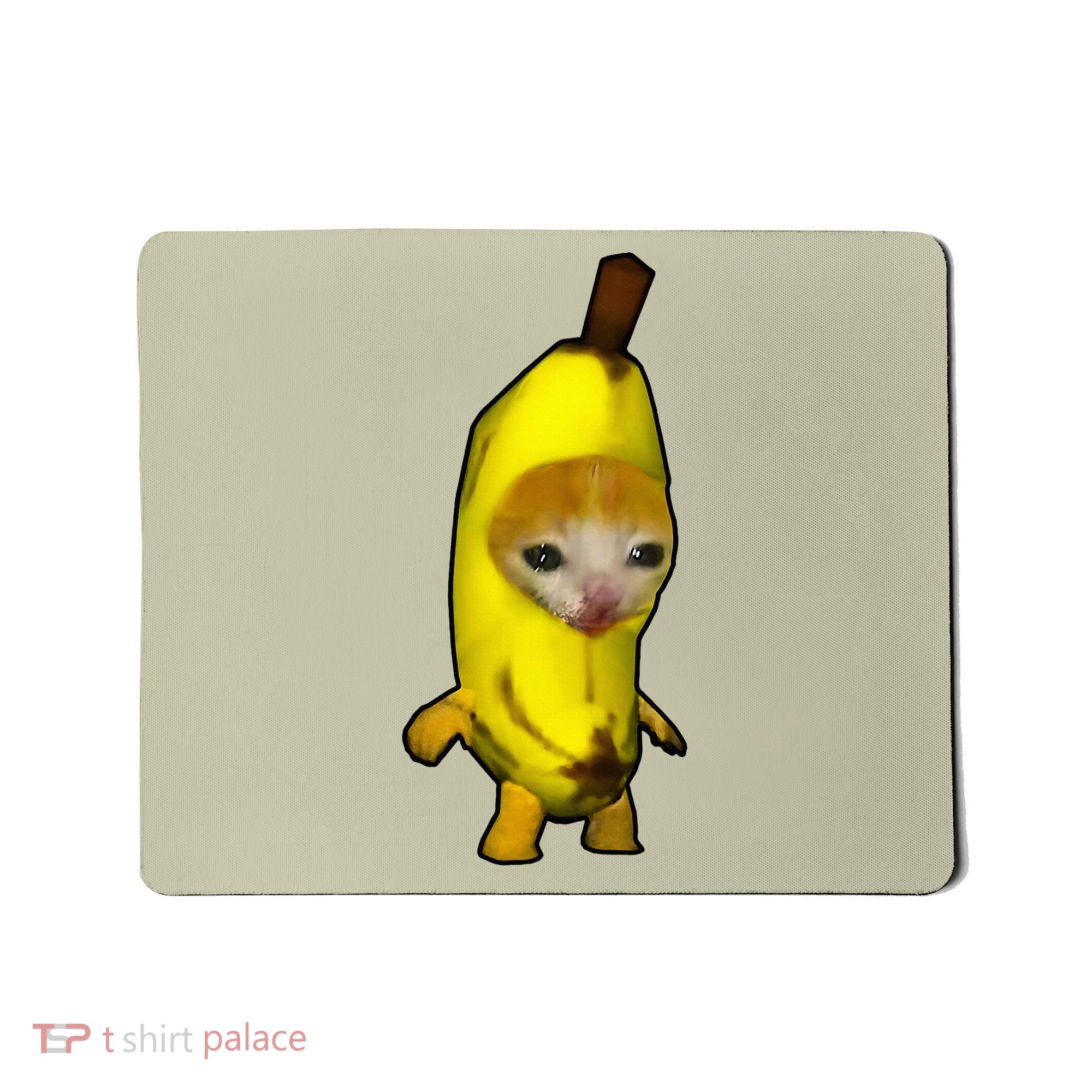 Cute Banana Cat Happy Bananacat Meme Kitty Mousepad