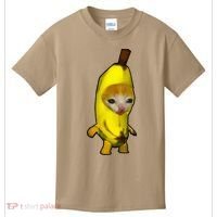 Cute Banana Cat Happy Bananacat Meme Kitty Kids T-Shirt thumb 0