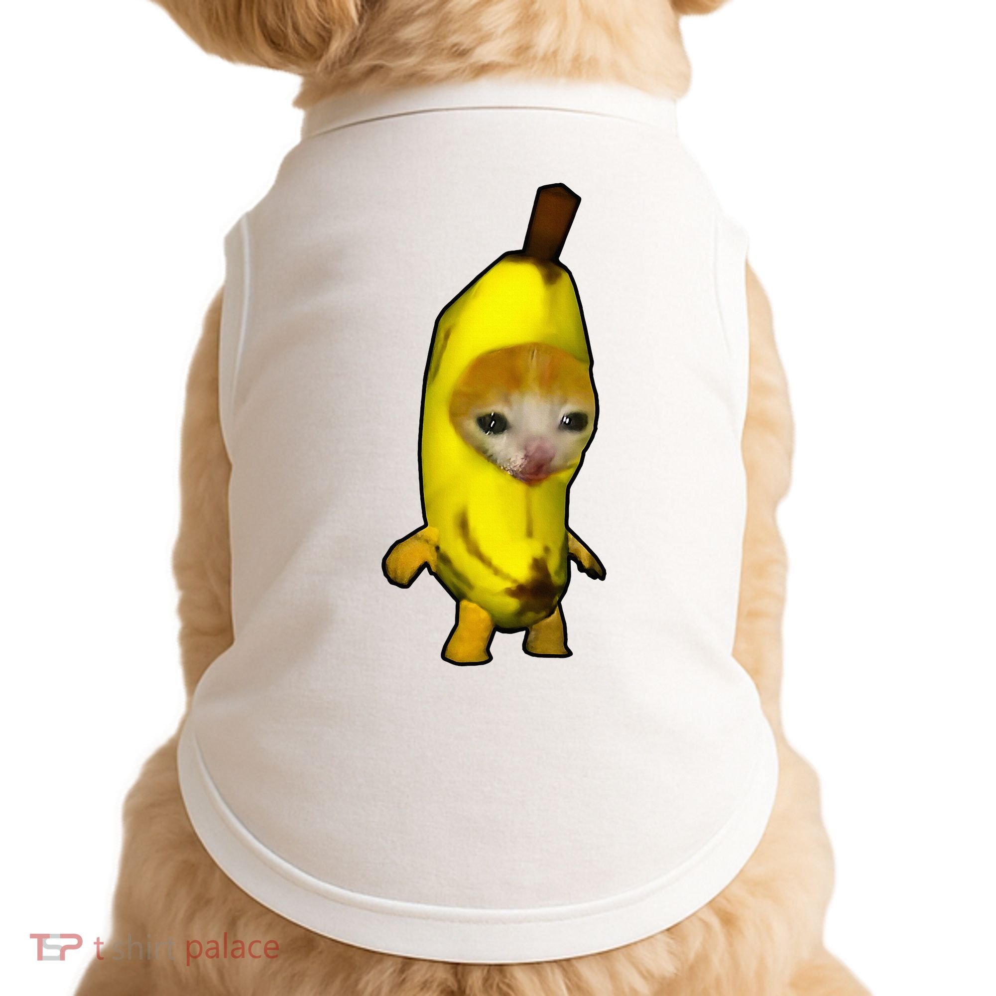 Cute Banana Cat Happy Bananacat Meme Kitty Doggie Tank