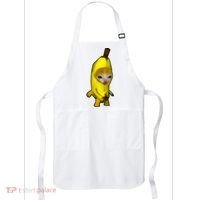 Cute Banana Cat Happy Bananacat Meme Kitty Apron thumb 0