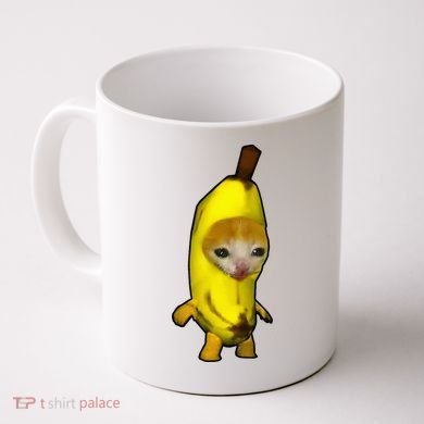 Cute Banana Cat Happy Bananacat Meme Kitty Coffee Mug