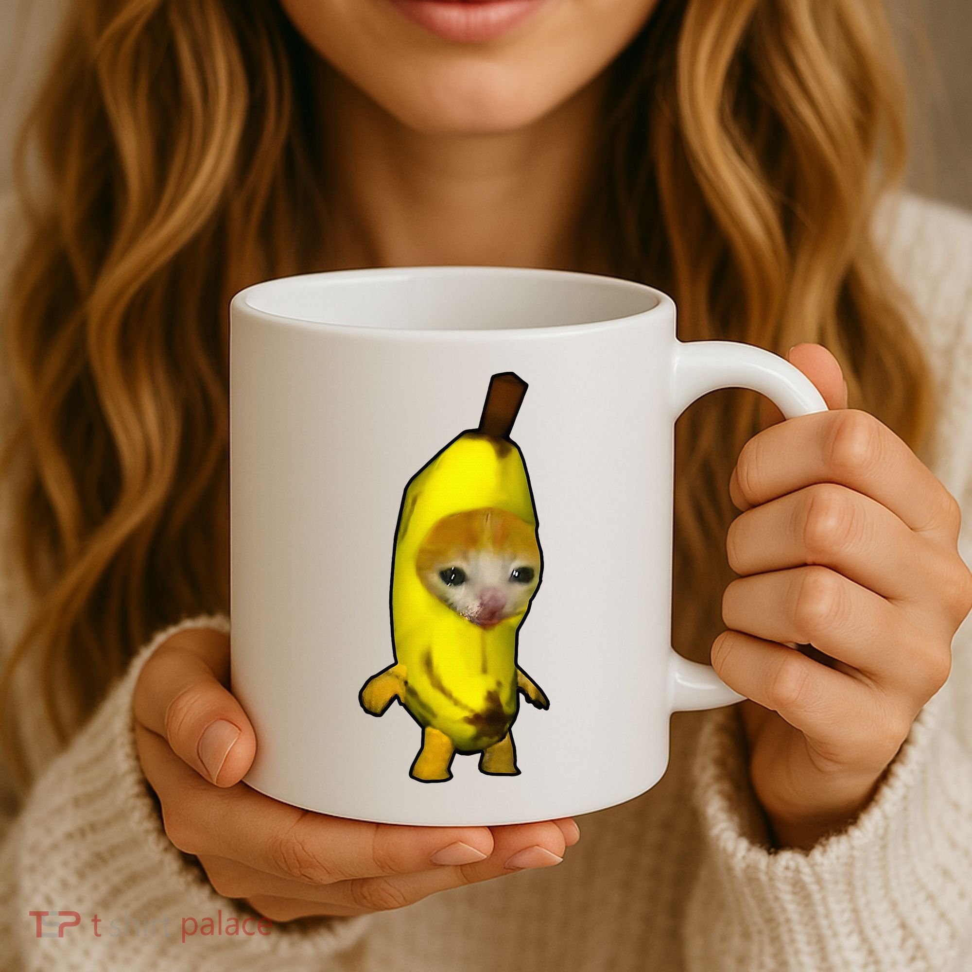 Cute Banana Cat Happy Bananacat Meme Kitty Coffee Mug