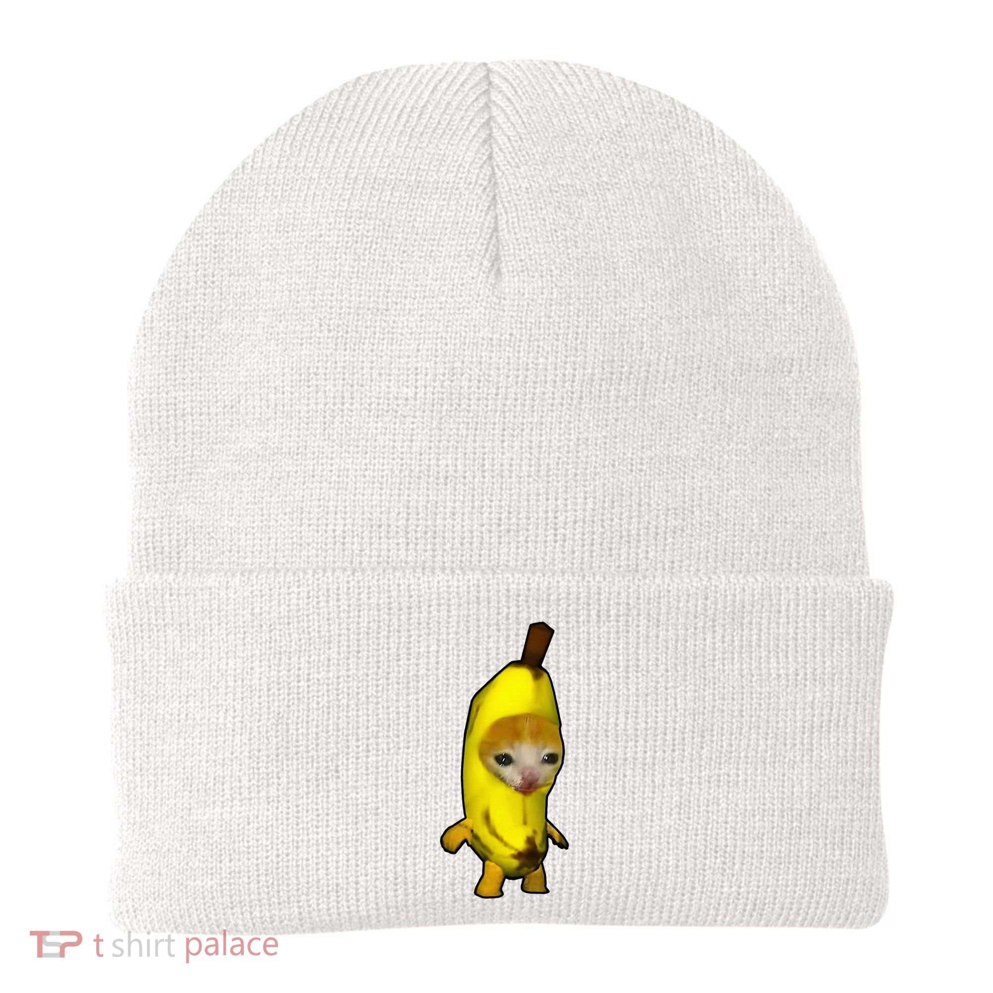 Cute Banana Cat Happy Bananacat Meme Kitty Beanie