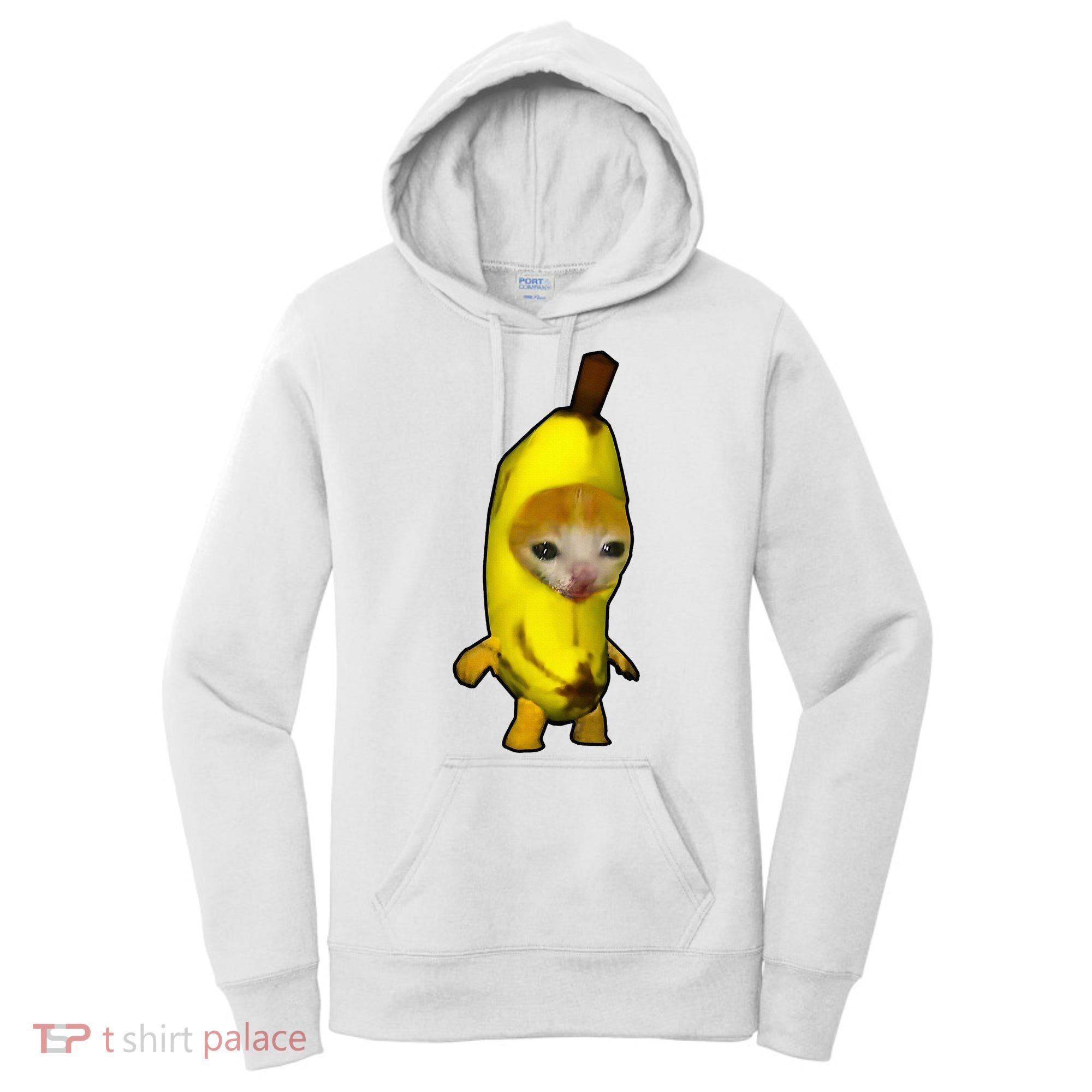 Cute Banana Cat Happy Bananacat Meme Kitty Women's Hoodie