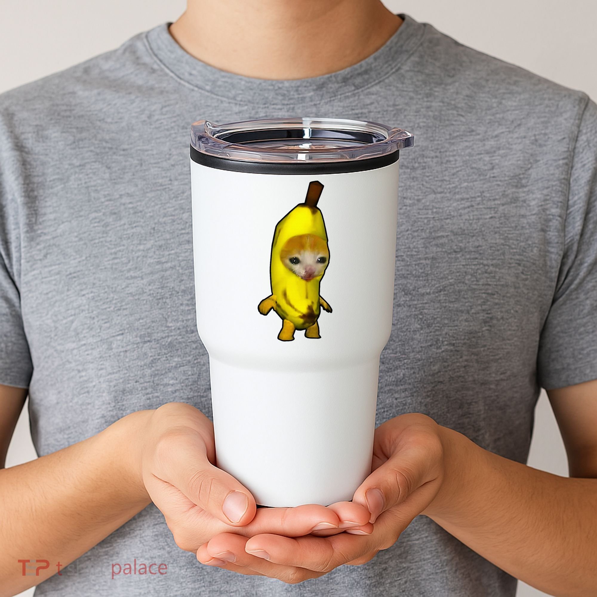 Cute Banana Cat Happy Bananacat Meme Kitty Tumbler