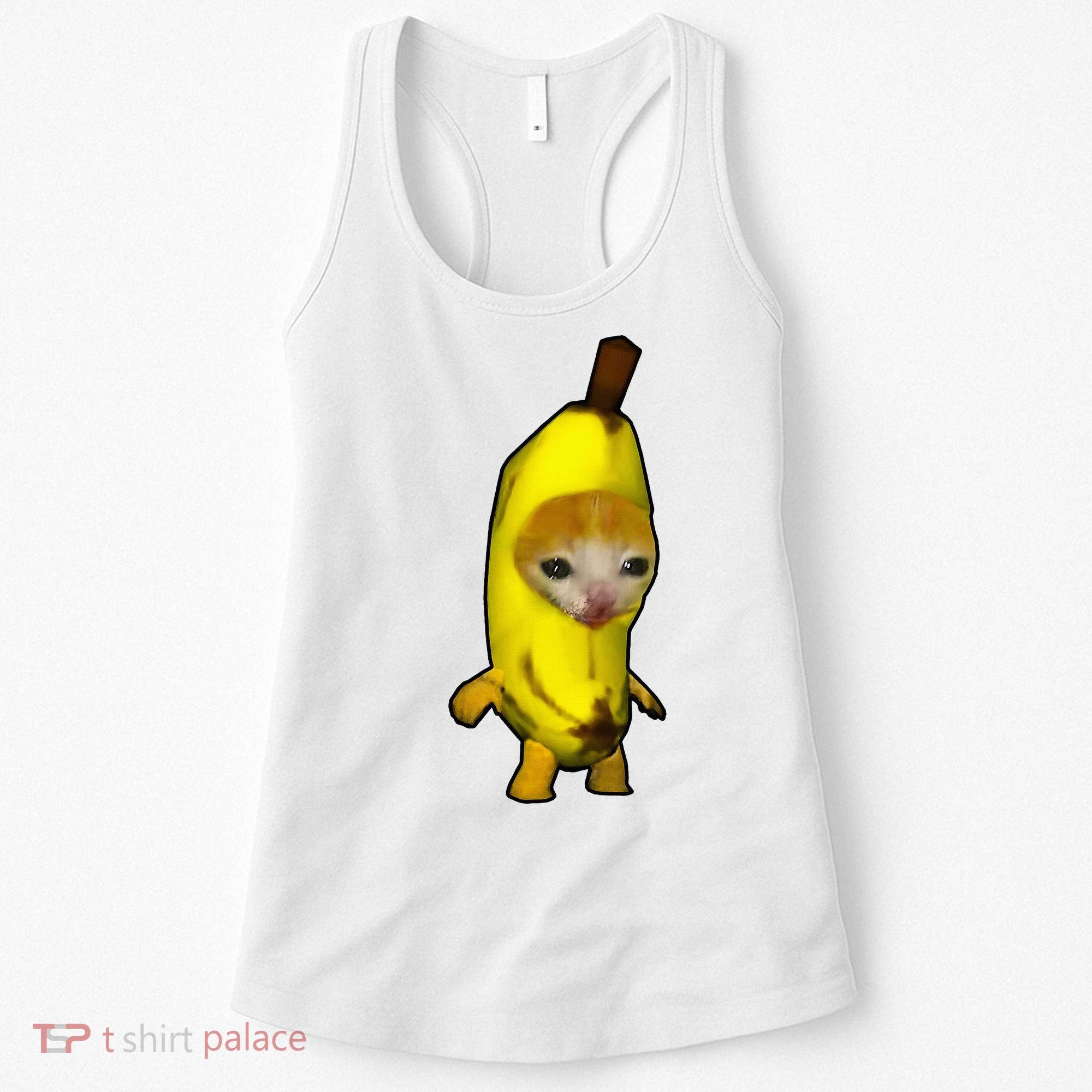 Cute Banana Cat Happy Bananacat Meme Kitty Women's Tank Top