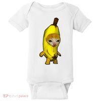Cute Banana Cat Happy Bananacat Meme Kitty Baby Bodysuit thumb 0
