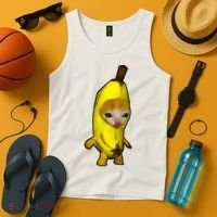 Cute Banana Cat Happy Bananacat Meme Kitty Tank Top thumb 4