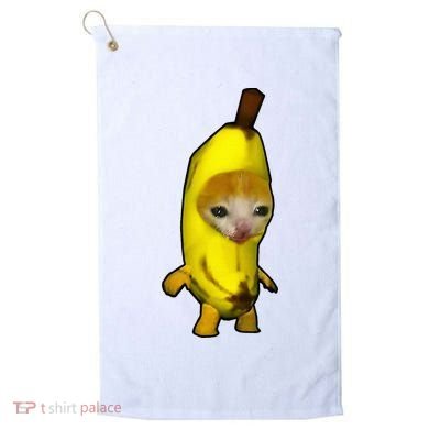 Cute Banana Cat Happy Bananacat Meme Kitty Golf Towel