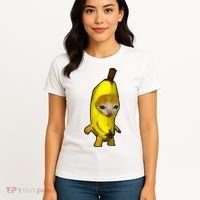 Cute Banana Cat Happy Bananacat Meme Kitty Women's T-Shirt thumb 4