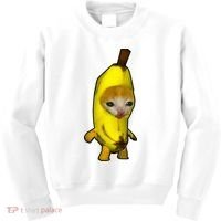 Cute Banana Cat Happy Bananacat Meme Kitty Kids Sweatshirt thumb 0