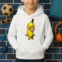 Cute Banana Cat Happy Bananacat Meme Kitty Kids Hoodie thumb 2