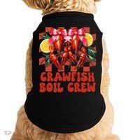 Crawfish Boil Crew Coquette Crawfish Season Cajun Seafood Doggie Tank thumb 0