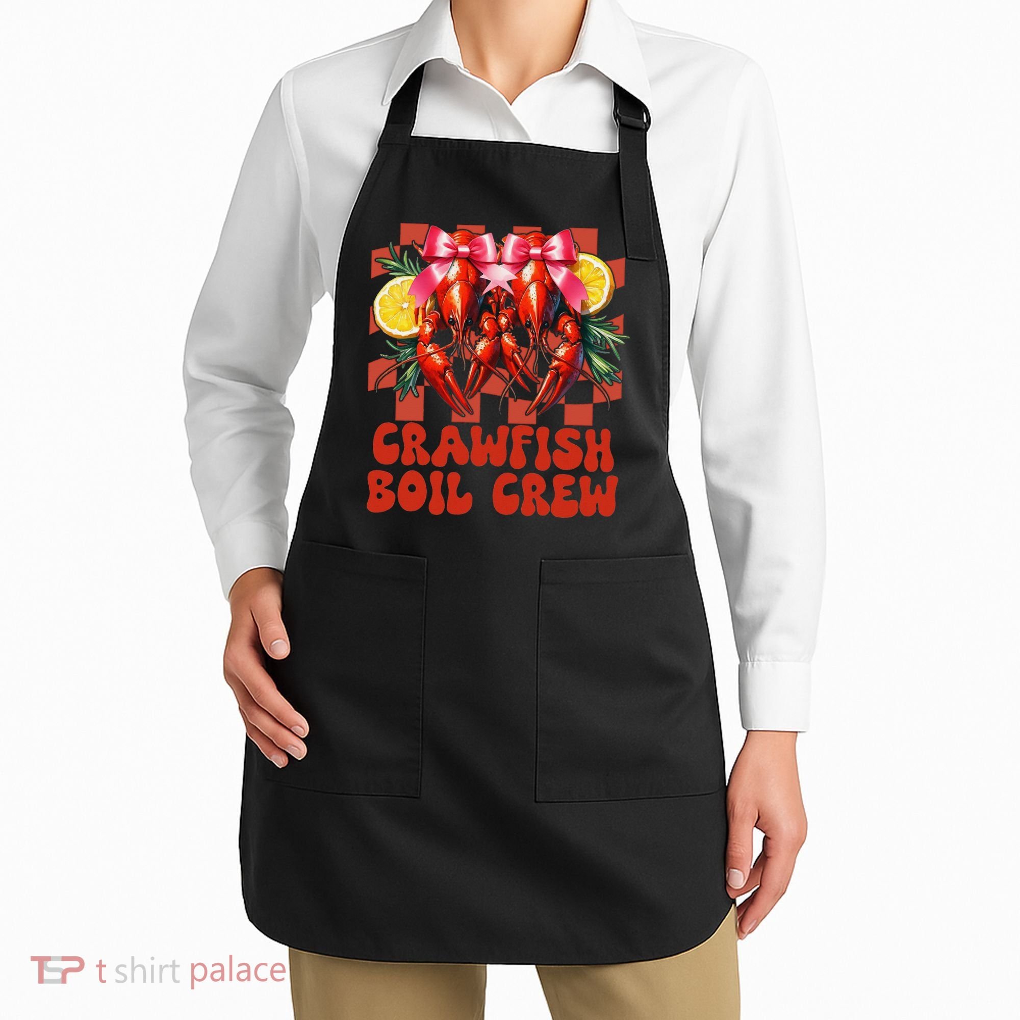 Crawfish Boil Crew Coquette Crawfish Season Cajun Seafood Apron