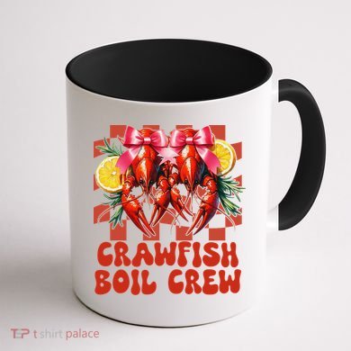 Crawfish Boil Crew Coquette Crawfish Season Cajun Seafood Coffee Mug back