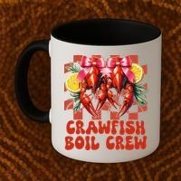 Crawfish Boil Crew Coquette Crawfish Season Cajun Seafood Coffee Mug thumb 2