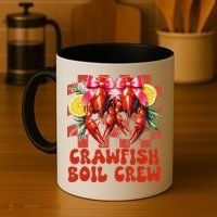 Crawfish Boil Crew Coquette Crawfish Season Cajun Seafood Coffee Mug thumb 4