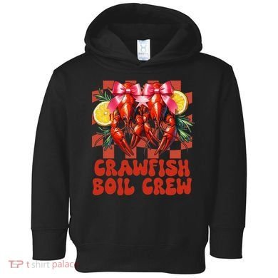 Crawfish Boil Crew Coquette Crawfish Season Cajun Seafood Toddler Hoodie