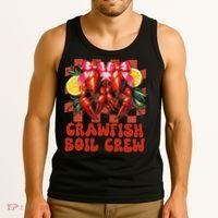 Crawfish Boil Crew Coquette Crawfish Season Cajun Seafood Tank Top thumb 3