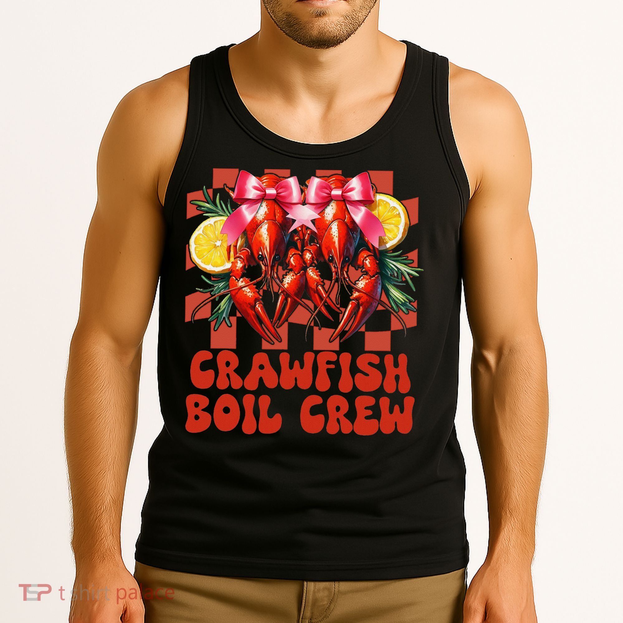 Crawfish Boil Crew Coquette Crawfish Season Cajun Seafood Tank Top
