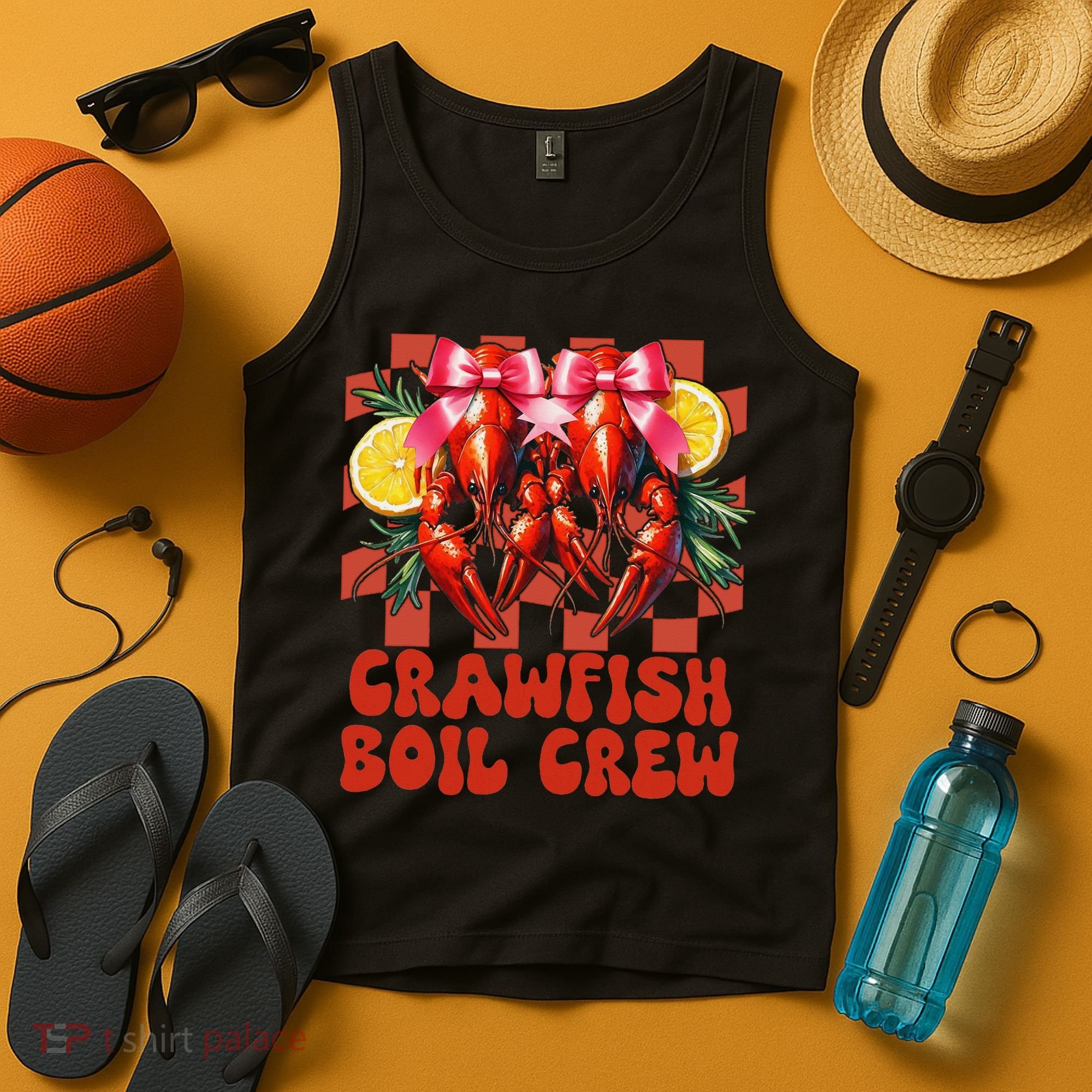 Crawfish Boil Crew Coquette Crawfish Season Cajun Seafood Tank Top