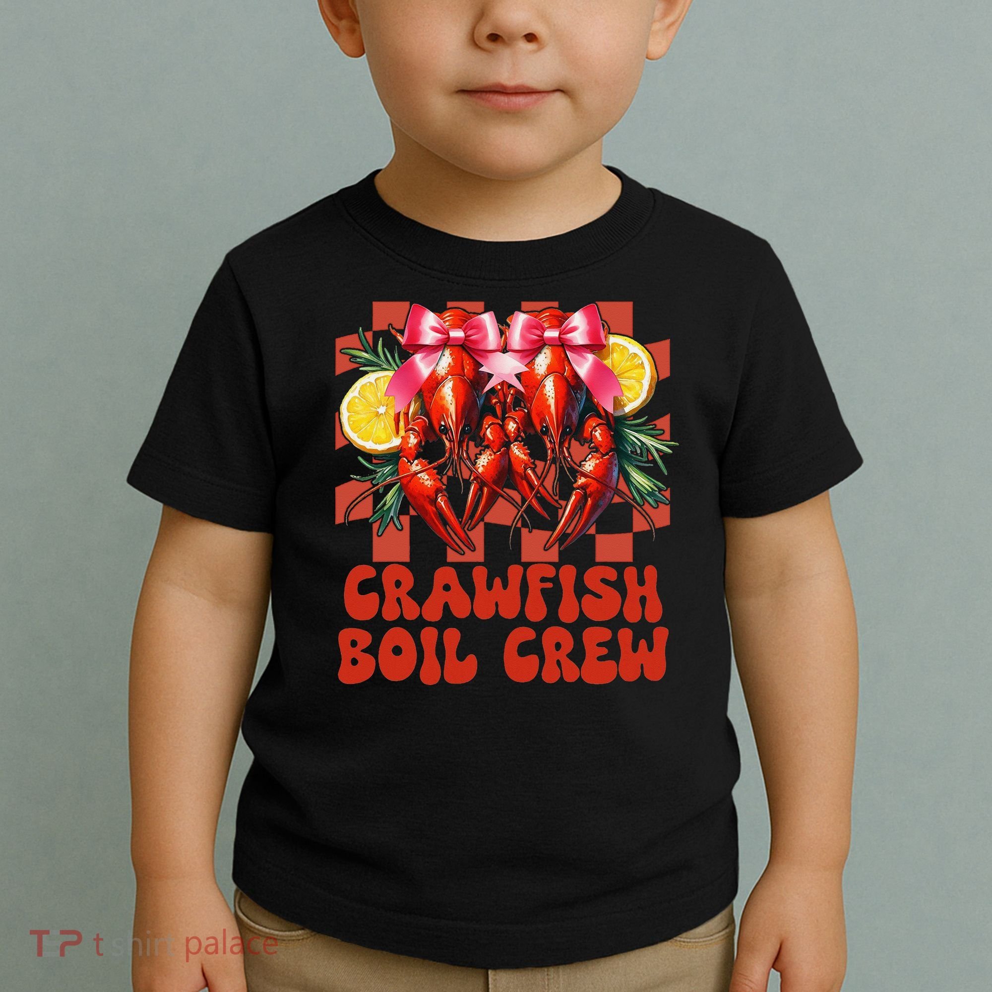 Crawfish Boil Crew Coquette Crawfish Season Cajun Seafood Toddler T-Shirt