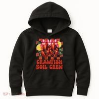 Crawfish Boil Crew Coquette Crawfish Season Cajun Seafood Kids Hoodie thumb 0